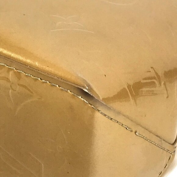 LOUIS VUITTON MonogramVernis Lead PM Tote Bag Hand Bag Noisette Beige - Picture 14 of 14